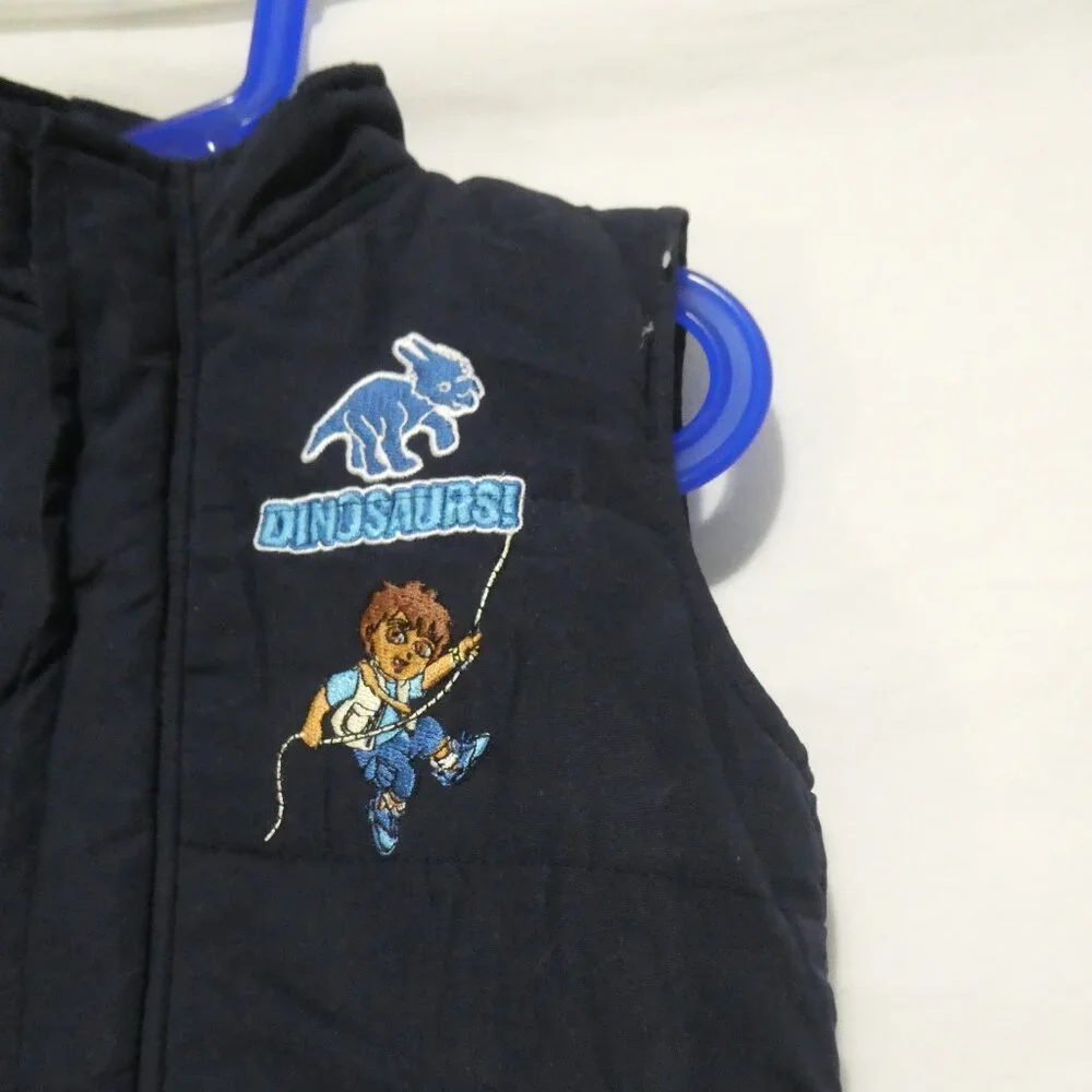 NICK JR - GO DIEGO GO | size 6X | Dark Navy Blue Puffer Vest - Picture 6 of 14